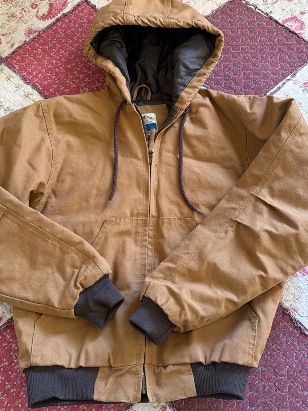 Men's Hooded Work Jacket in Brown